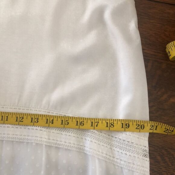 NEW Storia White Ruffled Tiered Slip Dress Sz S NWT Soft Girl, Romantic, Y2K - Picture 12 of 13